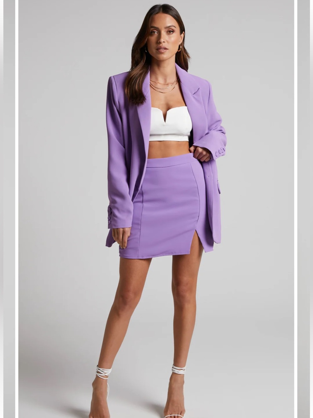Showpo Lilac Waistband Skirt